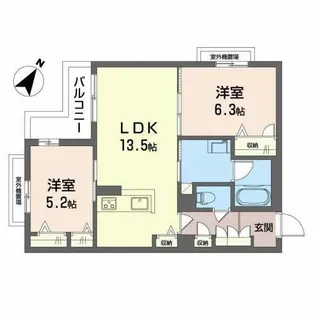 シンワマンション eins【0305号室】の間取り