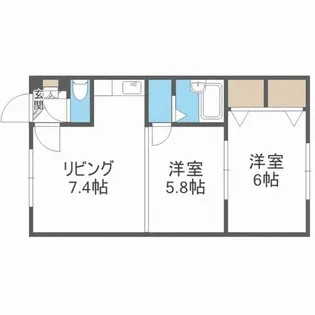 北海道札幌市東区北四十三条東3丁目【マンション】の間取り