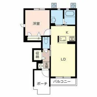 プランドール佐風【0101号室】の間取り