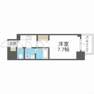 MELDIA CREST TAPP NAMBA-WEST【5階】の間取り