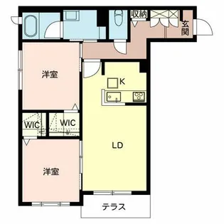 East Villa 逆瀬川【0102号室】の間取り