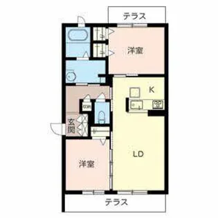 グリーンガーデン松桐【0107号室】の間取り