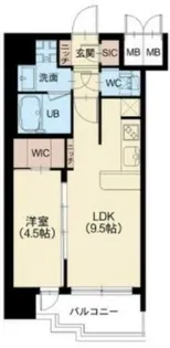 スプランディッド新大阪V【9階】の間取り