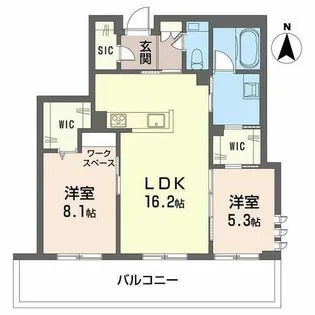 ウィステリア・ステージ真栄【0102号室】の間取り