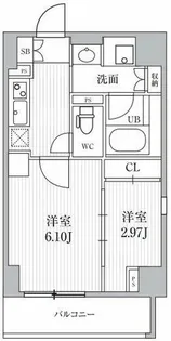 シーズンフラッツ靭本町【6階】の間取り
