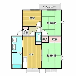 ピネスタウンA棟【1階】の間取り