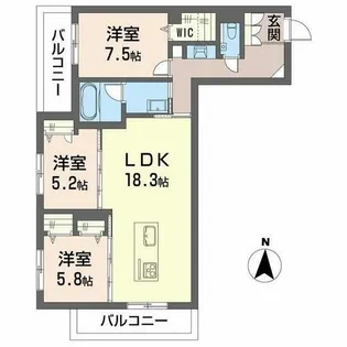 ウィステリア・ステージ真栄【0206号室】の間取り