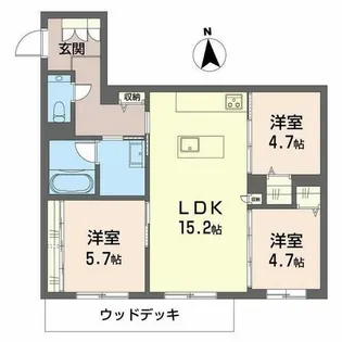 耀(かがやき)【0103号室】の間取り