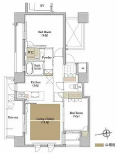 プライムメゾン御器所【0801号室】の間取り