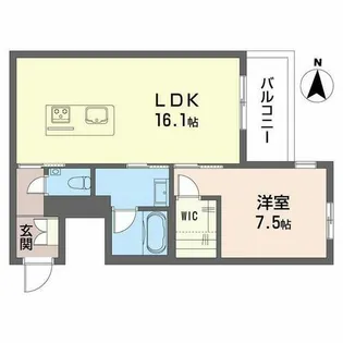 ソリス【0102号室】の間取り