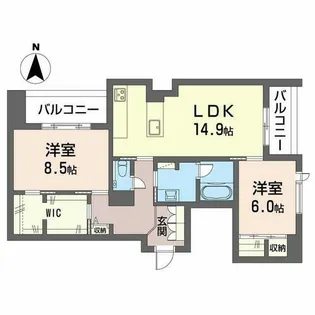 カーサ コーシェリ【0405号室】の間取り