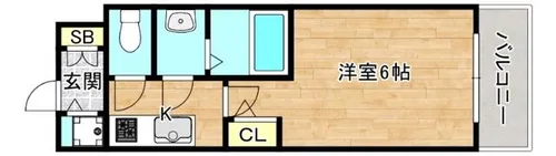 エスリードザ・グレア大阪【11階】の間取り