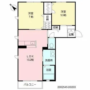 NADYAⅡ D棟【2階】の間取り