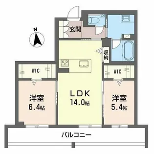 リブ・レッシモ【0203号室】の間取り