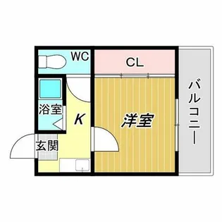ベルフレージュ住吉【8階】の間取り