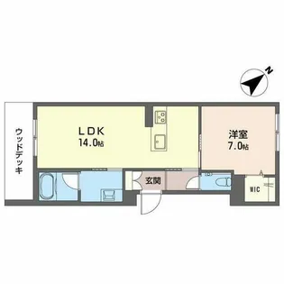ヒューゲル【0102号室】の間取り