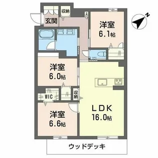ヒューゲル【0101号室】の間取り