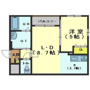 CONCHE柏ヶ丘通【101号室】の間取り