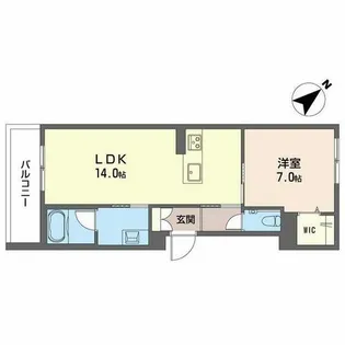 ヒューゲル【0203号室】の間取り