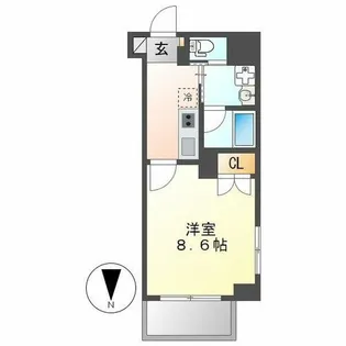 プランベイム大須駅前【8階】の間取り