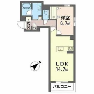 ヒューゲル【0202号室】の間取り