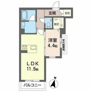 フェリシード太閤【0201号室】の間取り