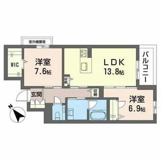 Sメゾン勝川【0303号室】の間取り