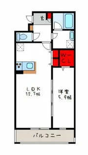 ドミソレイユⅡ【1階】の間取り