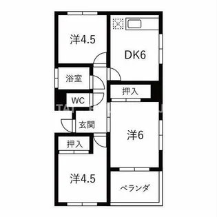 ホワイトコート米津【1階】の間取り