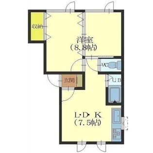 トレジャーコート美原【2-B号室】の間取り