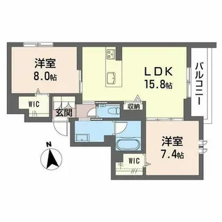 ダイヤモンドヒルズ吹上【0301号室】の間取り