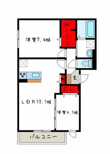 ケーズメゾン松山【3階】の間取り