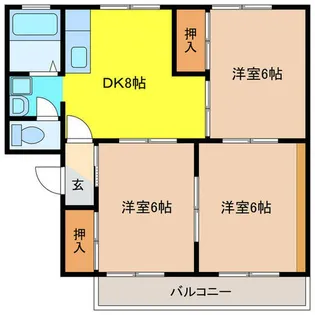 コートビレッジ日高【2階】の間取り