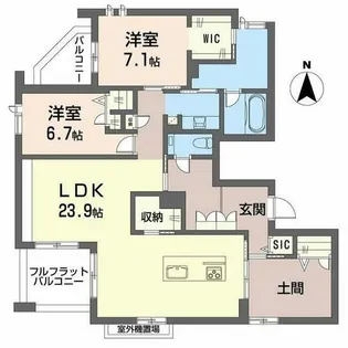 ハムステッド メゾン【0201号室】の間取り