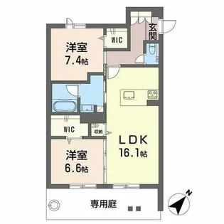 ラフィネ【0103号室】の間取り