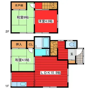 北海道札幌市南区藤野三条4丁目【一戸建】の間取り