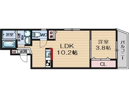 ソルヴィヴェール千里丘【201号室】の間取り