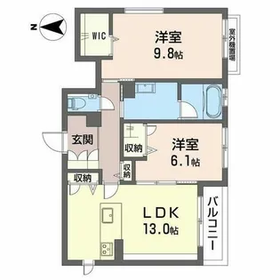 セロニアス藤が丘【0203号室】の間取り