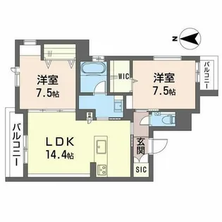 セロニアス藤が丘【0301号室】の間取り