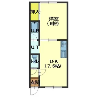 クラージュ花園【B-6号室】の間取り