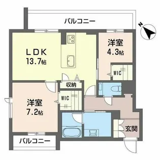 ベラ ルーナ【0301号室】の間取り