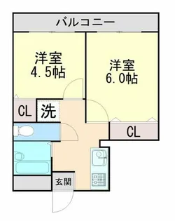 シティーハイツ二宮【207号室】の間取り