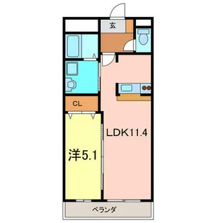 アネックス橋目【405号室】の間取り