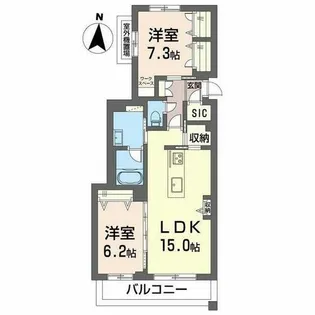 グラントット本町【0203号室】の間取り