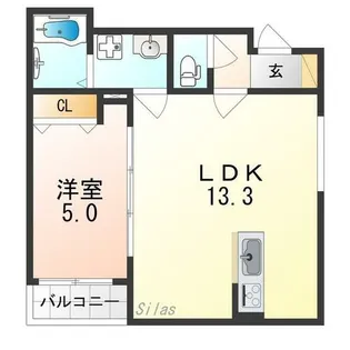 ヴィレ堺湊【2階】の間取り