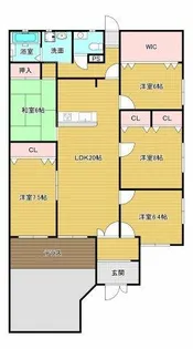ホワイトロートス【1階】の間取り