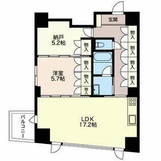 1LDKの間取り画像