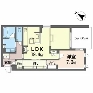 Utole A(ユートレア)S棟【1階】の間取り