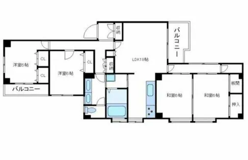 グレース箕面【3階】の間取り