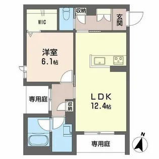 リボーンKKR【0101号室】の間取り